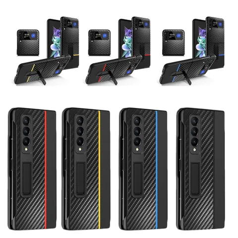 갤럭시 z플립 z폴드 3 4 접이식 거치대 컬러 라인 범퍼 케이스