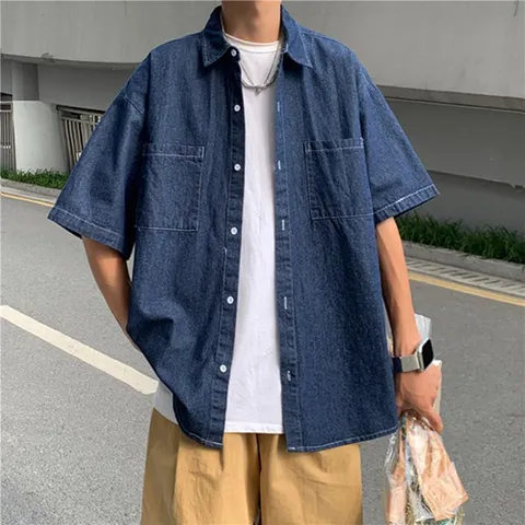 솔리드 정장 남녀공용 드레스 반팔 신상 단가라 셔츠