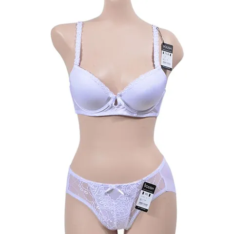 브라팬티세트 D컵 패션 3_4컵 데일리 와이어 레이스