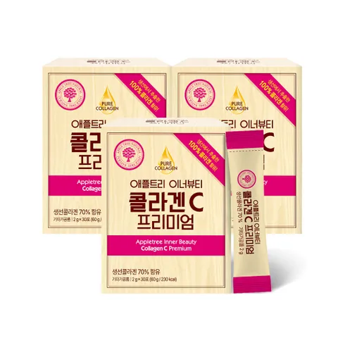 이너뷰티 콜라겐C 프리미엄 저분자 피쉬 콜라겐 펩타이드 콜라겐분말 3박스