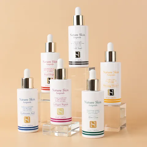 무료배송 네이처 스킨 세럼 앰플 50ml 고농축 미백 주름개선 포뮬러 /시카 비타민 히알 콜라겐