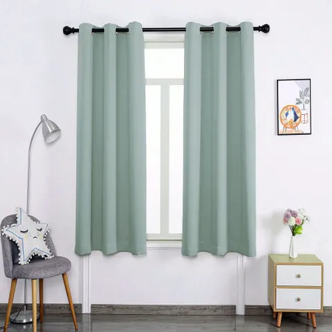 트왈라잇 아일릿 암막 커튼 2장 창문 커텐 민트 작은 창문암막커튼 침실암막커튼 안방암막커튼