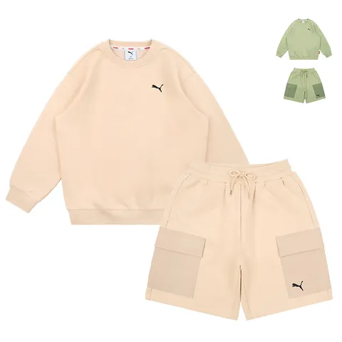 [키즈]푸마 스포츠 그래픽 맨투맨 세트_PK51OS309