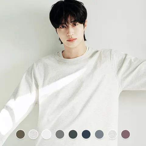 026501 변우석 코튼 크루넥 퍼펙트 긴팔티