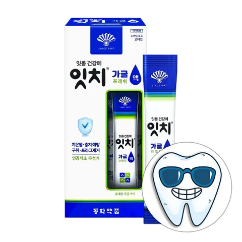 잇몸 휴대용 가글액 스틱 프레쉬 잇치 10포