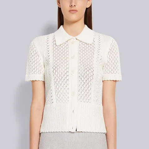 믹스 포인텔 니트 슬리브 카라가디건 FKC439AY3017 100