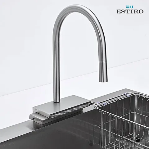 에스티로 사각 엠보 싱크볼 850 싱크대 수전 교체시공 FL-2707