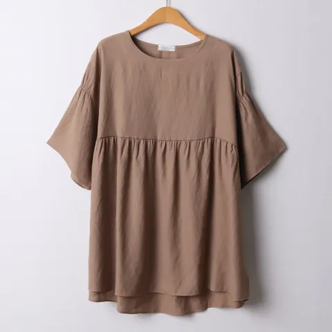 아이우먼 린넨셔링가오리블라우스 OLI883M307 빅사이즈
