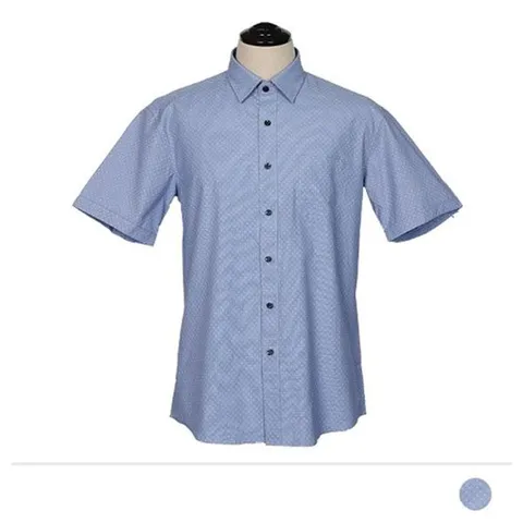 [하프클럽]  남자 드레스 반팔 셔츠 스트라이프 반팔셔츠 솔리드