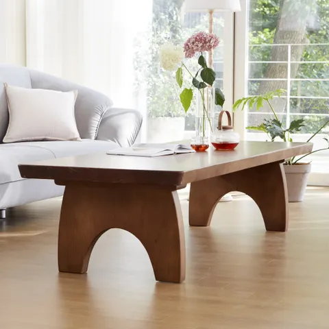 해찬솔 통원목 풍경 거실테이블 1600 h450 소파테이블/원목좌탁/좌식테이블/거실테이블/원목테이블