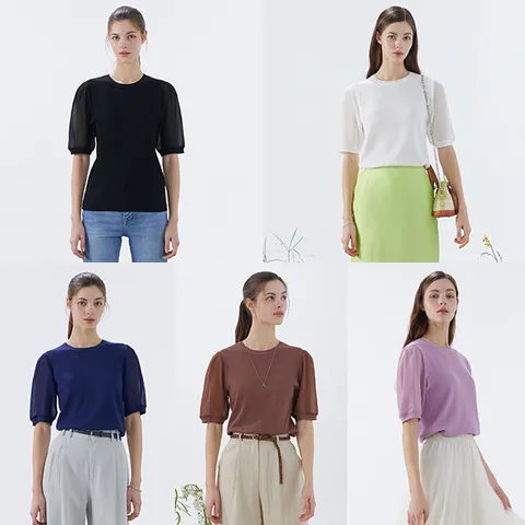 시원한인견셔링블라우스3종세트