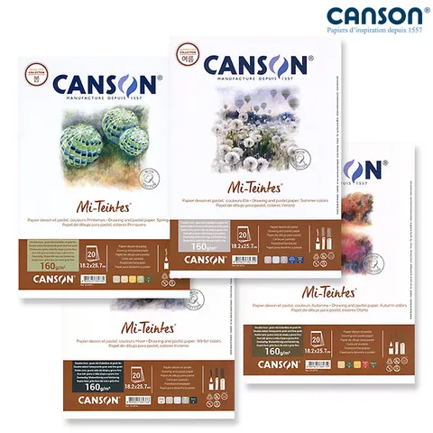 캔손 미뗑스 사계절 테마팩 파스텔용지 160g 18.2x25.7cm 20매 낱장팩/B5낱장팩