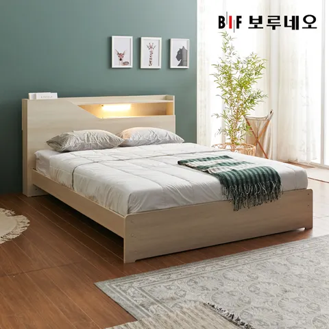 앳홈 블랑 LED 일반형 침대Q-호텔식투인스매트리스