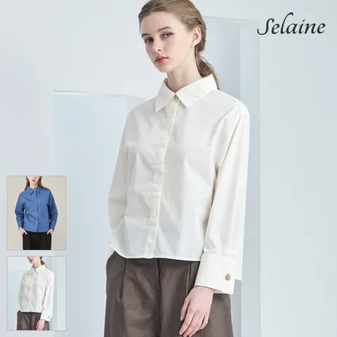 [최초가 44,800원] 앤더스 여성 세미 크롭 셔츠 3종택1