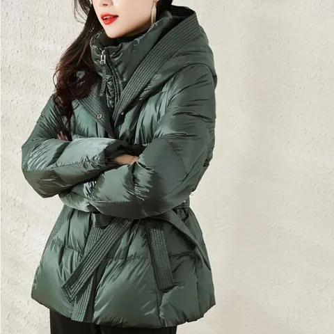 [하프클럽] 디엣 그리닝 라인스트랩 패딩 자켓