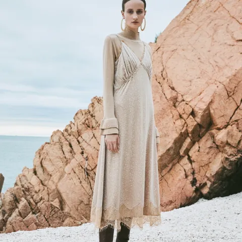 벨벳 슬립 드레스