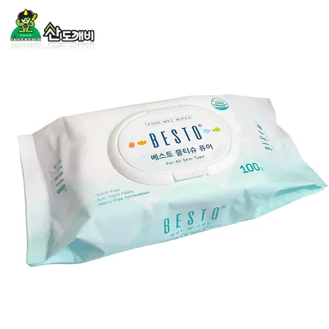 매직크린 베스토퓨어 물티슈 100매 캡형