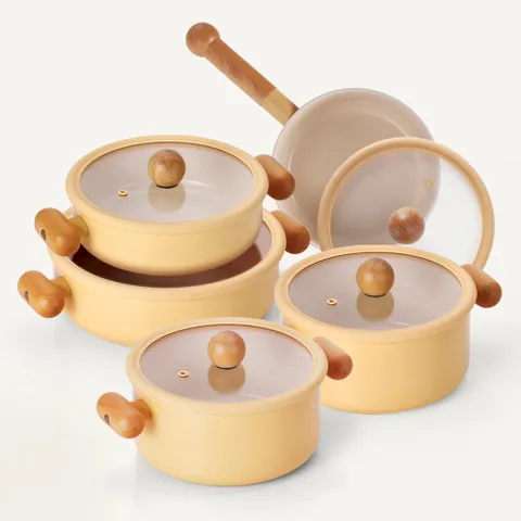 네오플램 봉봉 냄비 5종세트 미니옐로우 IH 인덕션냄비 NF-M03