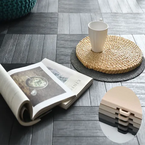 오브제 조립식 헤링본 타일 바닥재 데코타일 9p 바닥데코타일 현관데코타일 장판타일 베란다타일