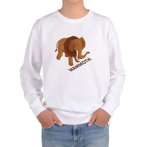 [하프클럽]  맨투맨 프린트티셔츠 메머드 코끼리 석기시대