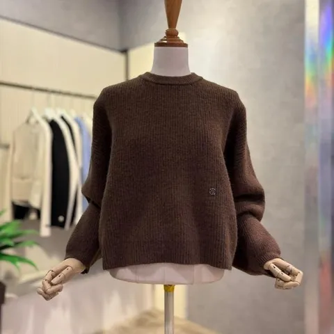 AOZ1HW561_나그랑 퍼프소매 라운드 니트