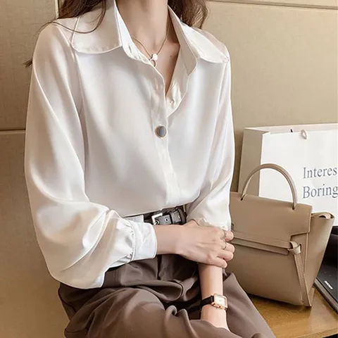 루즈핏 시스루 이너시스루 편안한 신축성 블라우스