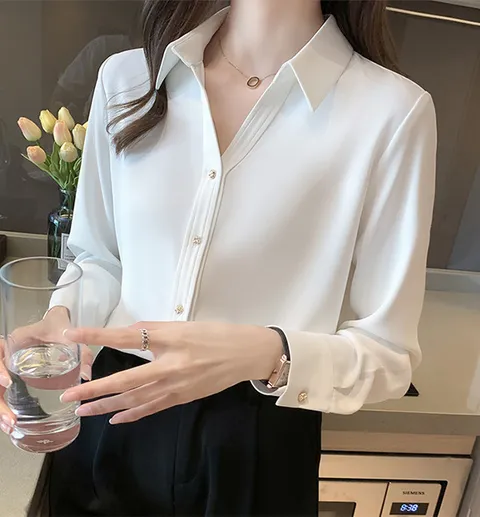 [패션시그널] 데일리 주얼리버튼 셔츠 블라우스