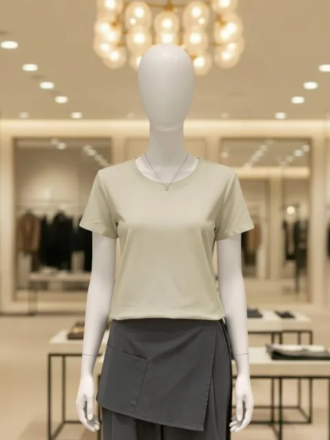 여름 유넥 스판 데일리 반팔 이너 티셔츠