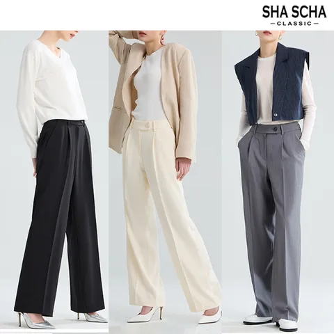 [홈쇼핑인기]링클프리 와이드 팬츠 1종