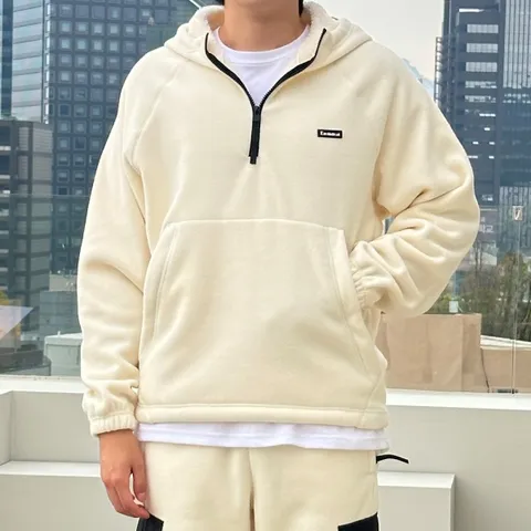 [더맨쉽] 따뜻한 보아털 안감 플리스 아노락 후드 점퍼