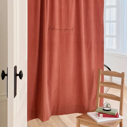 까르데코 코듀로이 빌리브 다크레드 창문 가리개커튼