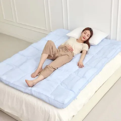 더크린 여름 아이스 쿨 토퍼 슈퍼싱글 블루 이불 극세사이불 겨울이불 이불세트 구스이불