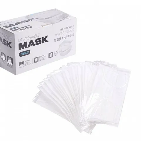 대형 마스크 귀편한 3중 필터 소형 일회용 숨쉬기편한 여름 화이트