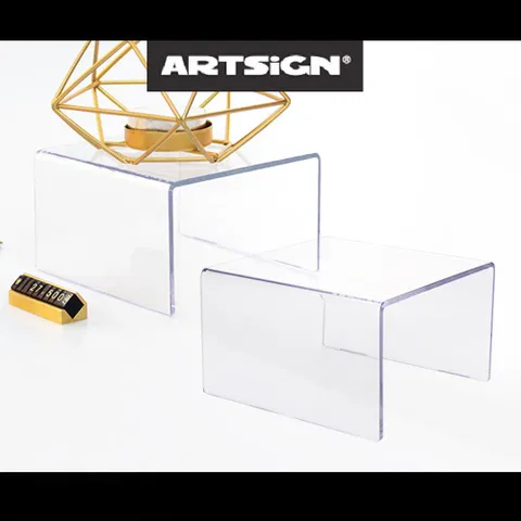 ㄷ자받침 아크릴 상품진열대 상품진열대 2개 상 상품진열대 절곡진열대 전시대 아크릴