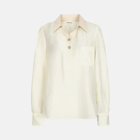 14.[최초가215000원]  자수 디테일 카라 블라우스  A231PWB204