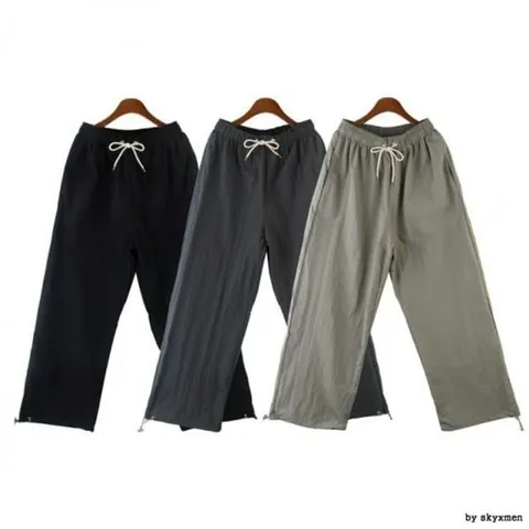 [하프클럽/모노무드] 남성 여름 허리밴딩 스트링 팬츠 경량 바지 캐주얼 여유로운핏