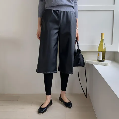 [신상오픈런]라이시 와이드팬츠 밴딩 윈터 7부 여성