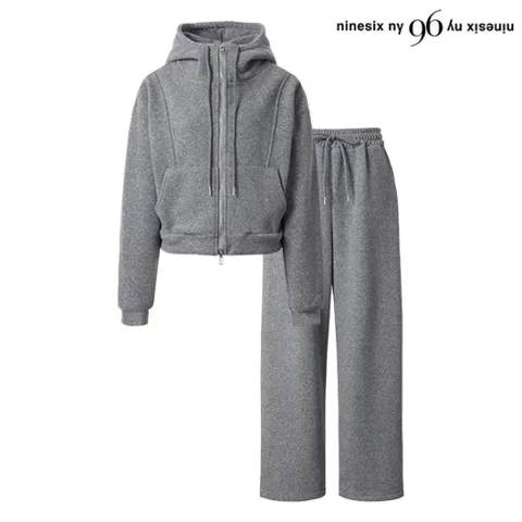 정상가:159,000원｜투웨이 후드 집업 밴딩 팬츠 융기모 셋업 (NO4OW009L0)