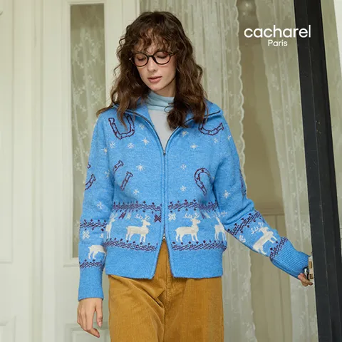26F/W 디어 윈터 하이넥 니트 집업 1종