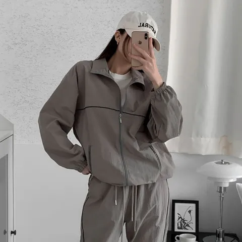 아이우먼 지퍼라인바람막이자켓 EZN982M302 빅사이즈