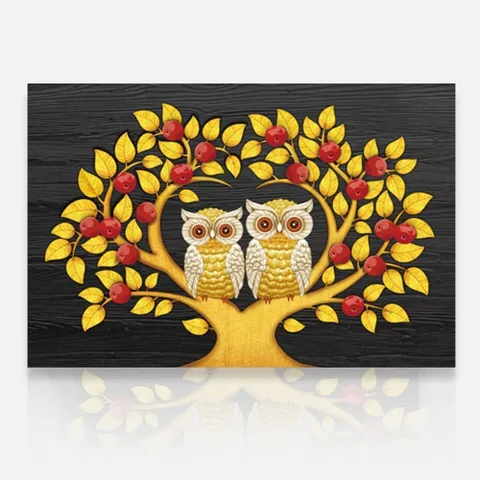 보석십자수 3D 사과돈나무부엉이커플(60x40cm)
