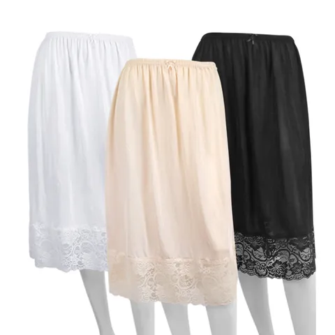 국산 여성 벨라 인견 훌라 레이스 롱 속치마 특대 잠옷 여름 홈웨어