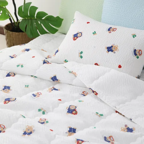 제주곰돌이 시어서커 리플 여름 차렵이불 SS