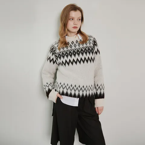 [최초가: 89,000원]노르딕 패턴 풀오버 [아이보리]_LM1PU54E2IV