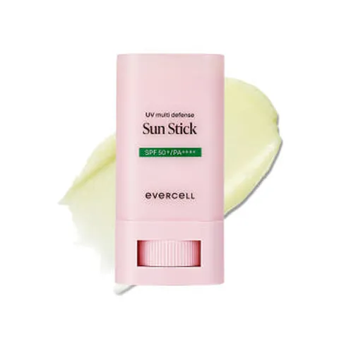 에버셀 유브이 멀티 디펜스 선스틱 18ml 유기자차 보송 썬스틱 줄기세포배양액 SPF50+