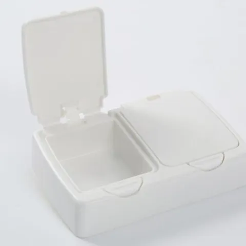 원터치 면봉 화장솜 보관함 정리함 사각 2구 DD-11372 면봉보관함 화장솜보관함 면봉케이스