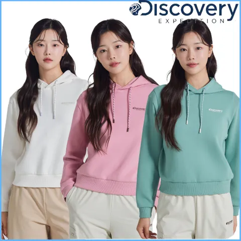 디스커버리 가을 가격인하 여성 세미크롭 긴팔 후드티셔츠 DWHD41044 CJDTT