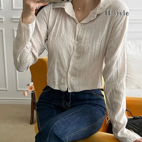 (SH)주름크롭남방