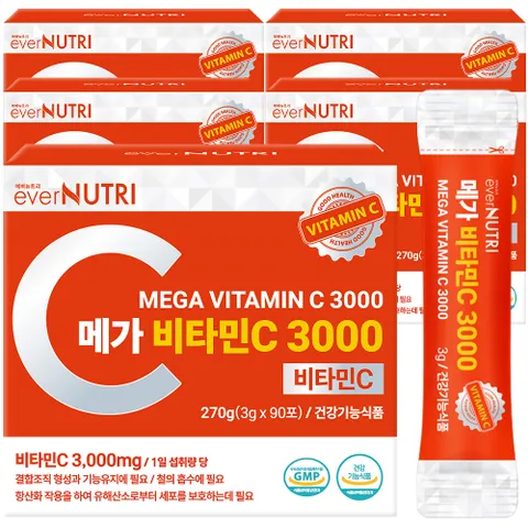 에버뉴트리 고함량 메가 비타민C 3000 분말 5박스