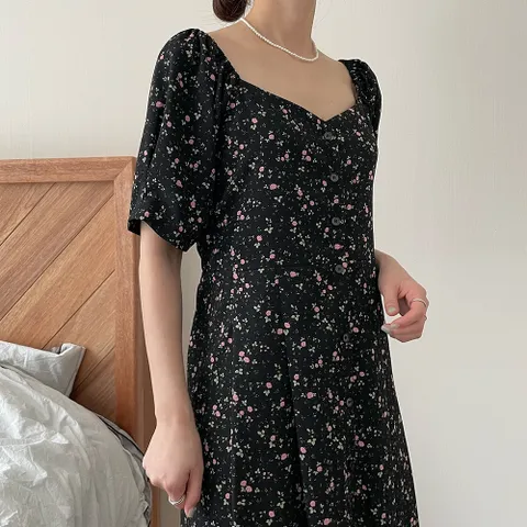 빅사이즈 206 플라워V넥트임원피스 DYPG974